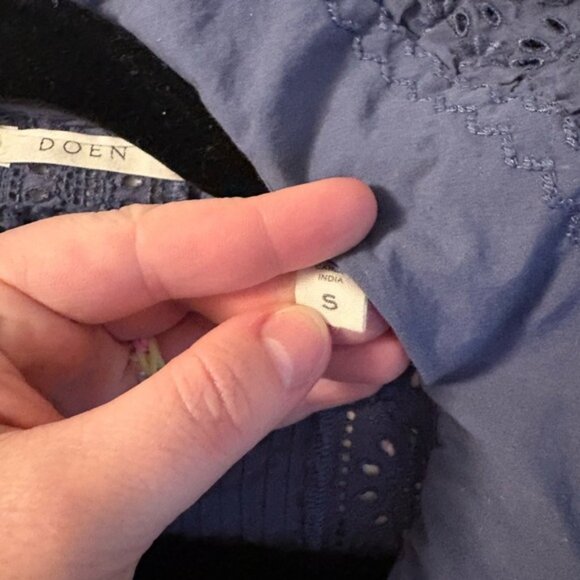 Doen Norona Eyelet Detail Dress – Organic Cotton Prairie Mini Dress- Siz… - Picture 6 of 8